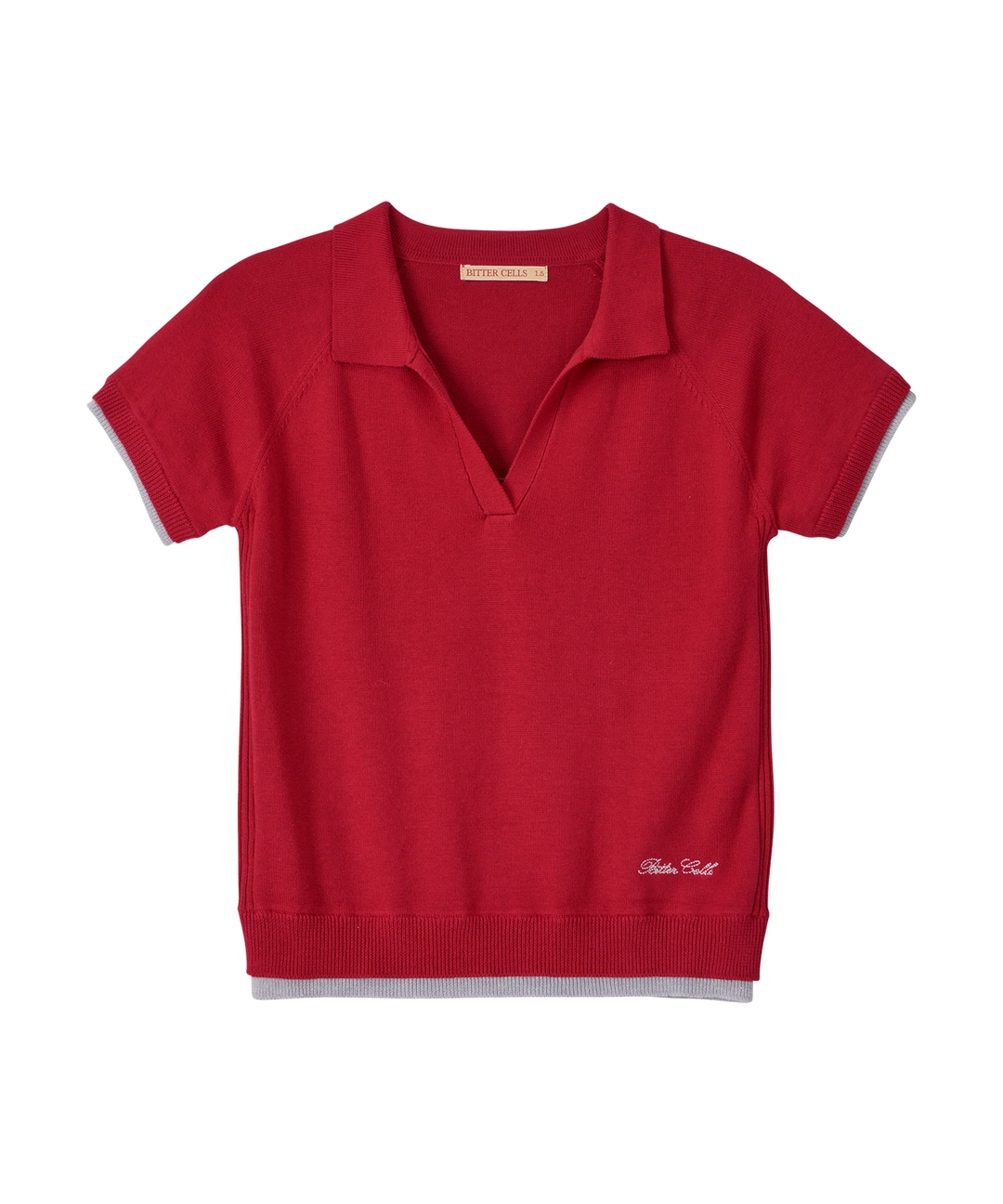 비터셀즈 Essential Layered Collar Knit-Red 상품 이미지 1