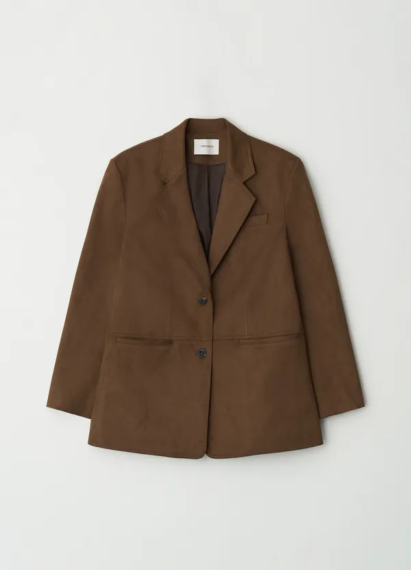 [5차] Oversized suede jacket_BROWN