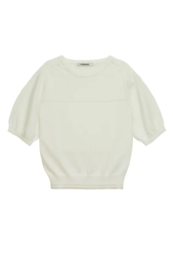 PUFF SLEEVE KNIT TOP (IVORY)