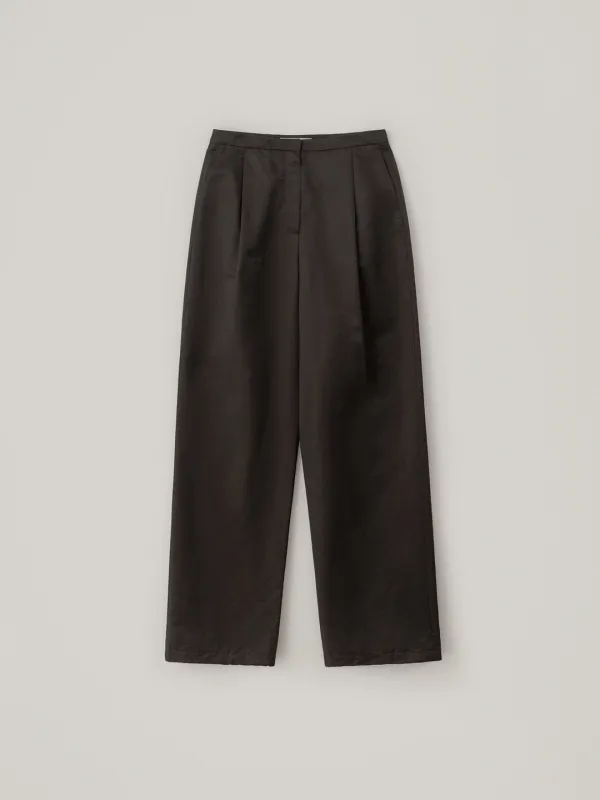 Marlowe Cupra String Pants - Dark Brown