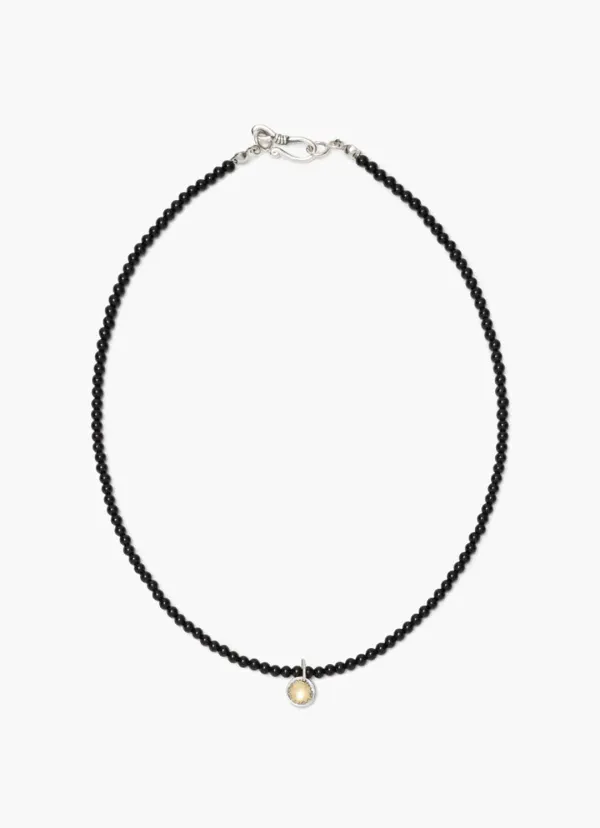 Surya beaded necklace_Black