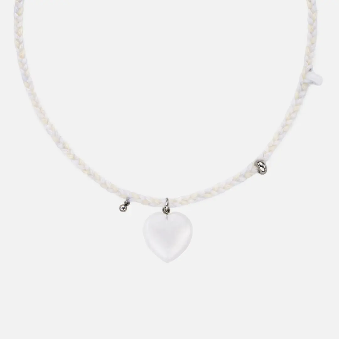 엔프프 icy heart necklace-white 상품 이미지 3