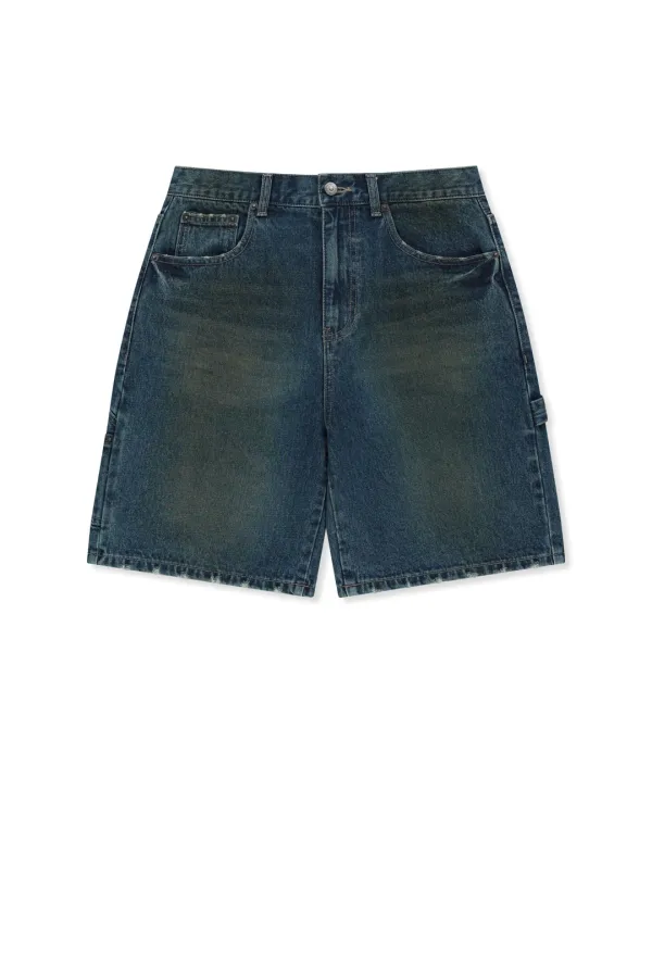CARPENTER BERMUDA DENIM PANTS IN BLUE
