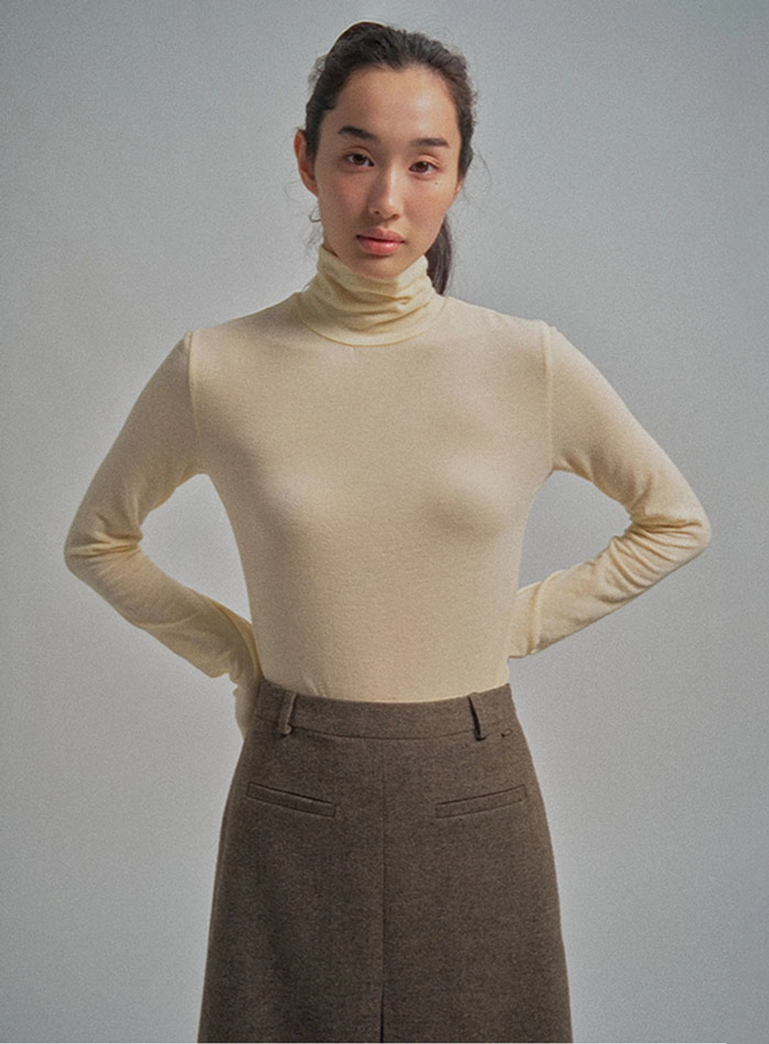 망고매니플리즈 SHEERLY TURTLE TEE_LIGHT YELLOW 상품 이미지 2