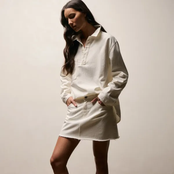 5 Pocket Denim Mini Skirt - Coastal Cloud