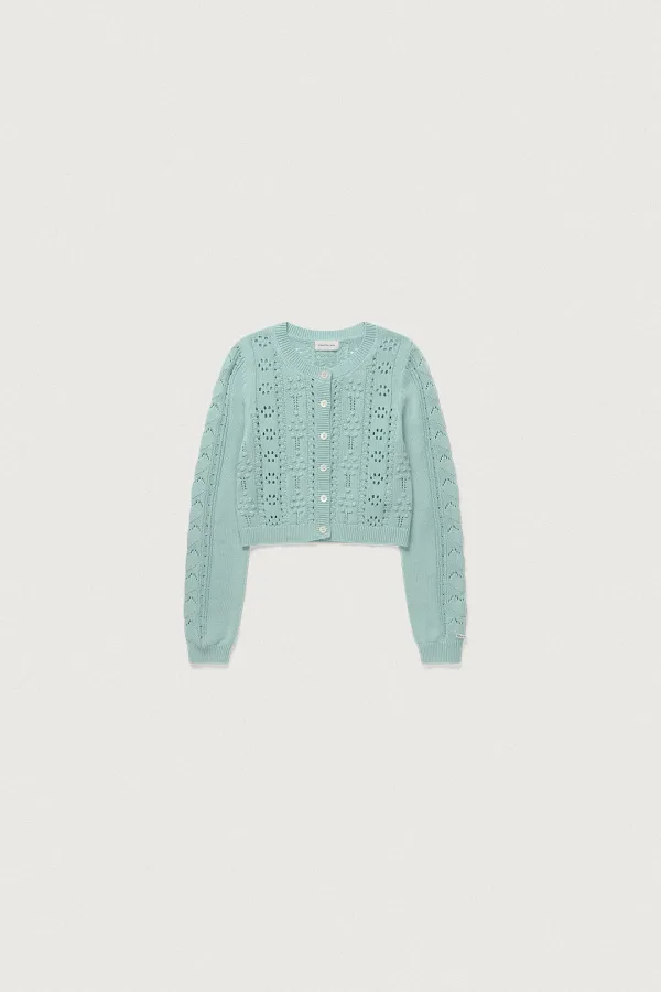 BLOOM CROCHAT CARDIGAN [MINT]