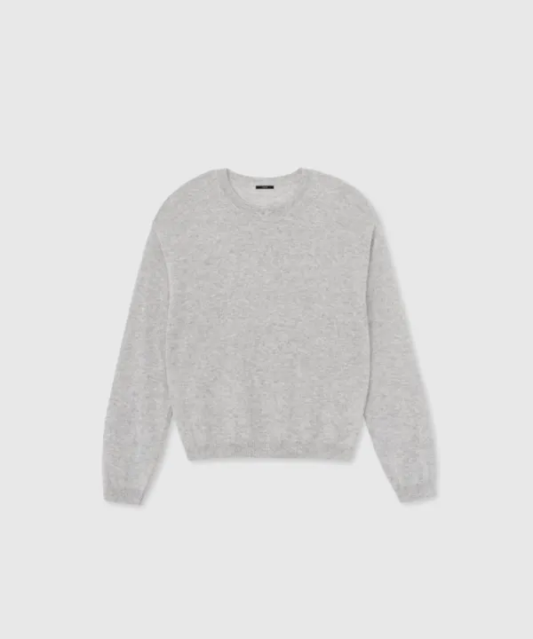 Round neck cashmere knit (Gray)