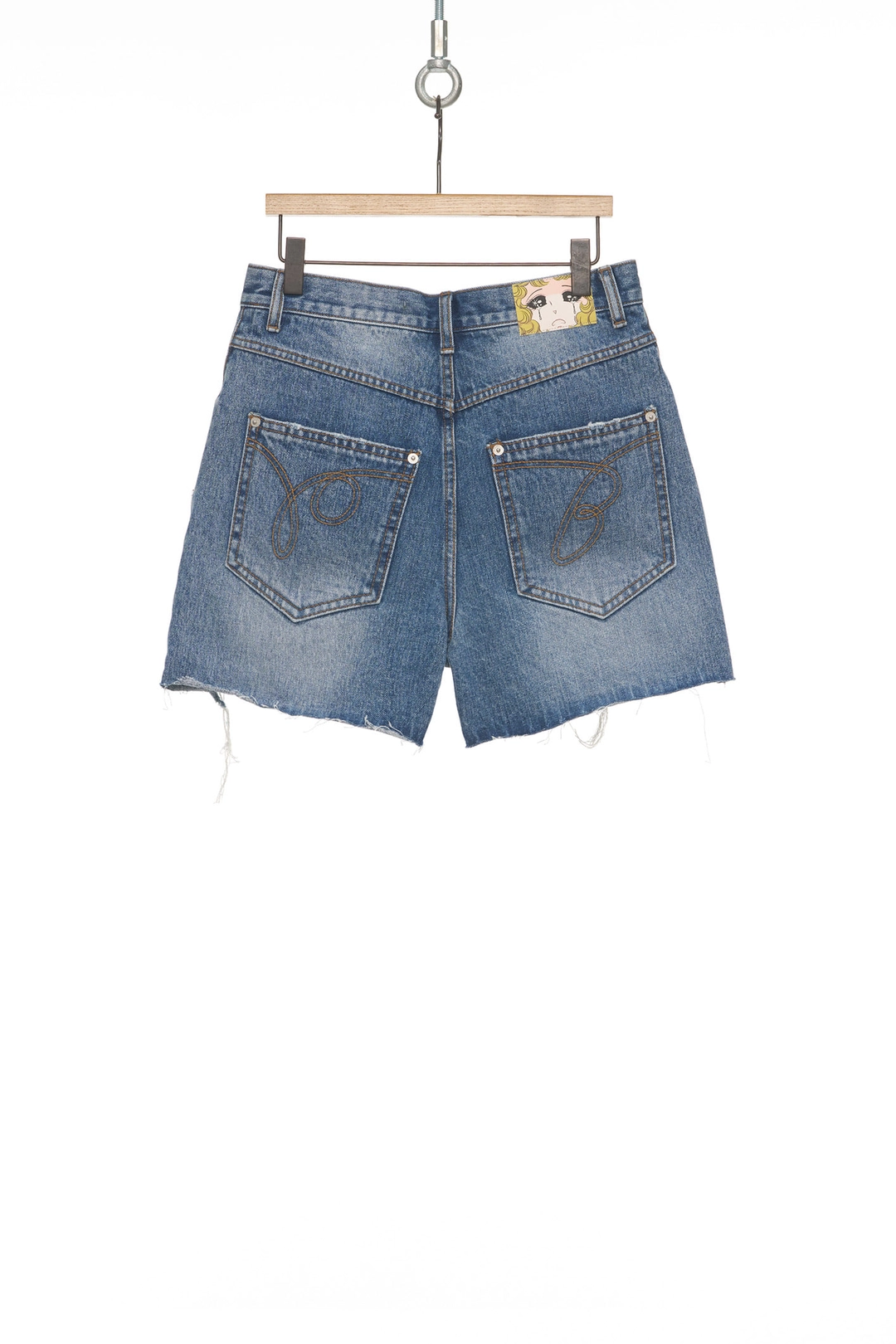 푸쉬버튼 SS25 BLUE DISTRESSED DENIM SHORTS 상품 이미지 3
