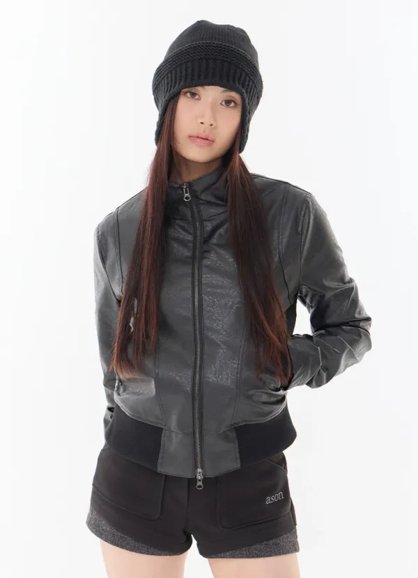 NOX CONTOUR LEATHER JACKET / BLACK