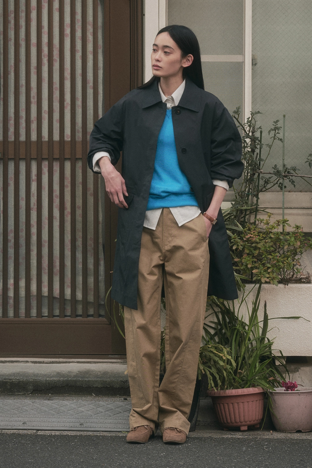세이지먼트 BERTA TRENCH COAT_DARK NAVY 상품 이미지 2