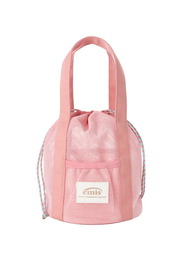 MESH BUCKET BAG-PINK