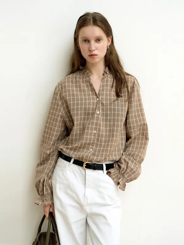 Abigail cotton-plaid shirts