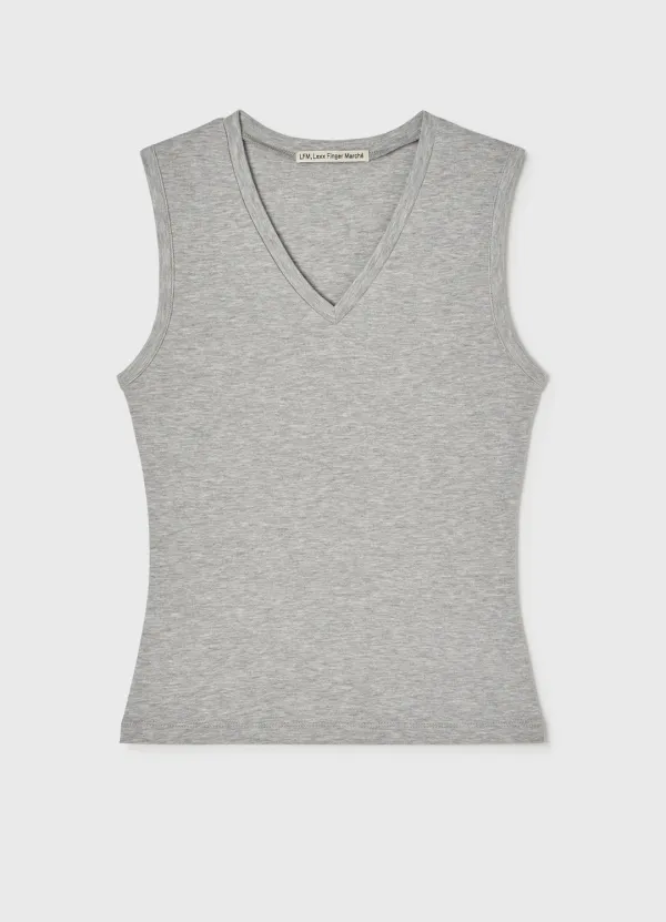 Soft V-Neck Sleeveless / Gray