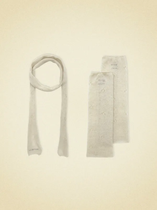 leaf knit set - light beige