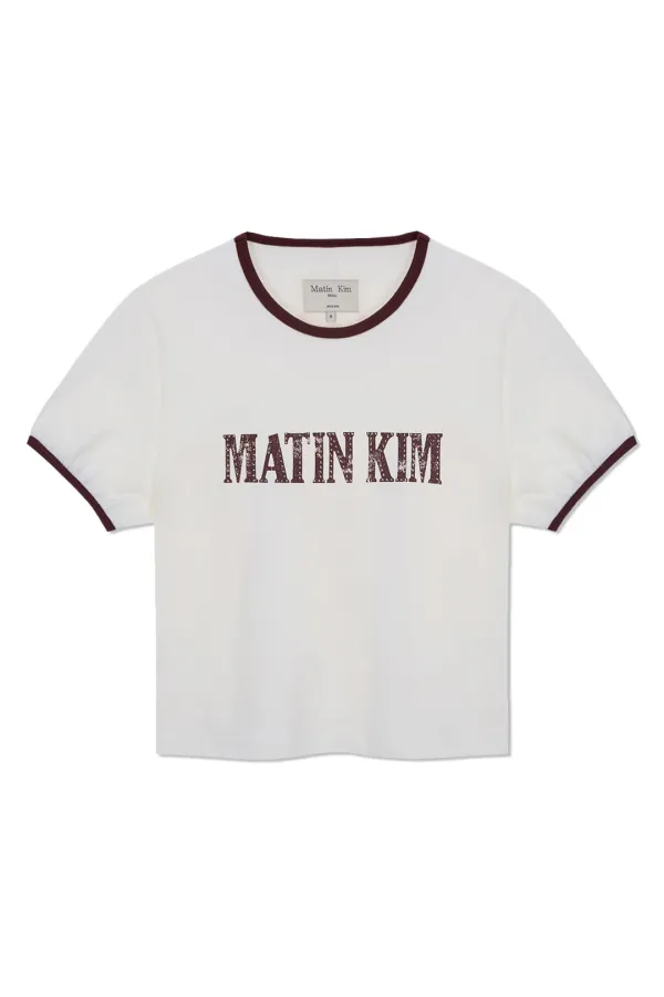 STUD LOGO RINGER TOP IN WHITE