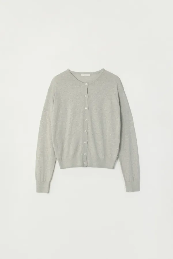 CLARA COTTON SILK CARDIGAN_MELANGE