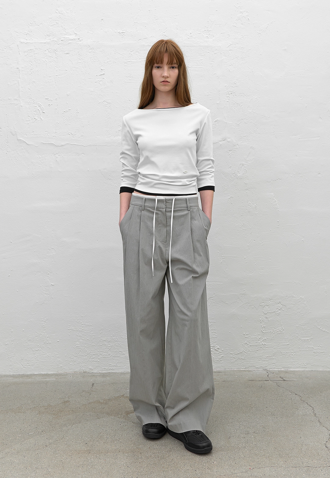 아뜰리에 나인 (PT-5759)DOUBLE WAIST TWO TUCK PANTS 상품 이미지 2