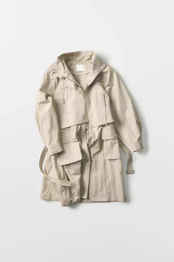 Hybrid High-Neck Trench Coat