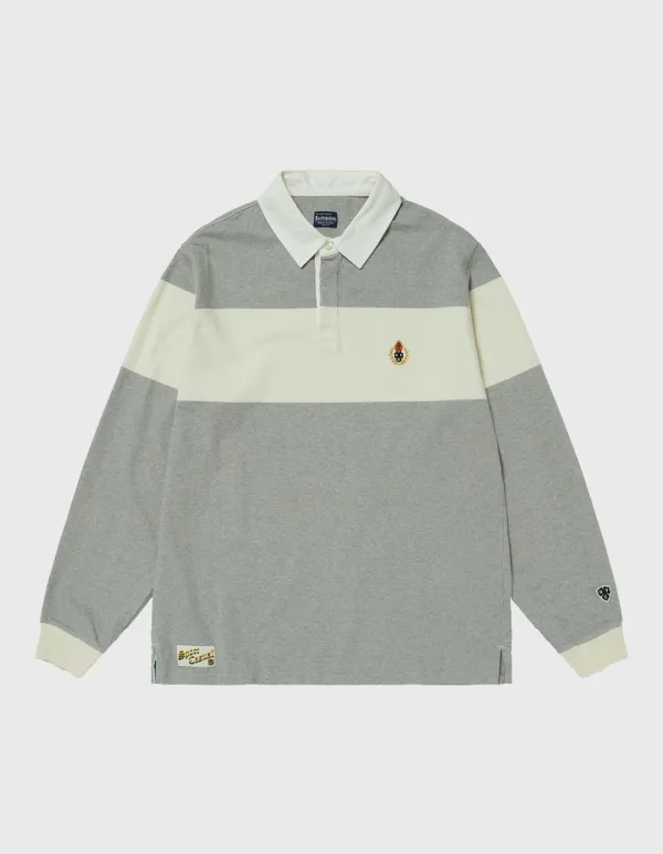 CREST WASHED 7.5S RUGBY SHIRT / M.Grey(8%)