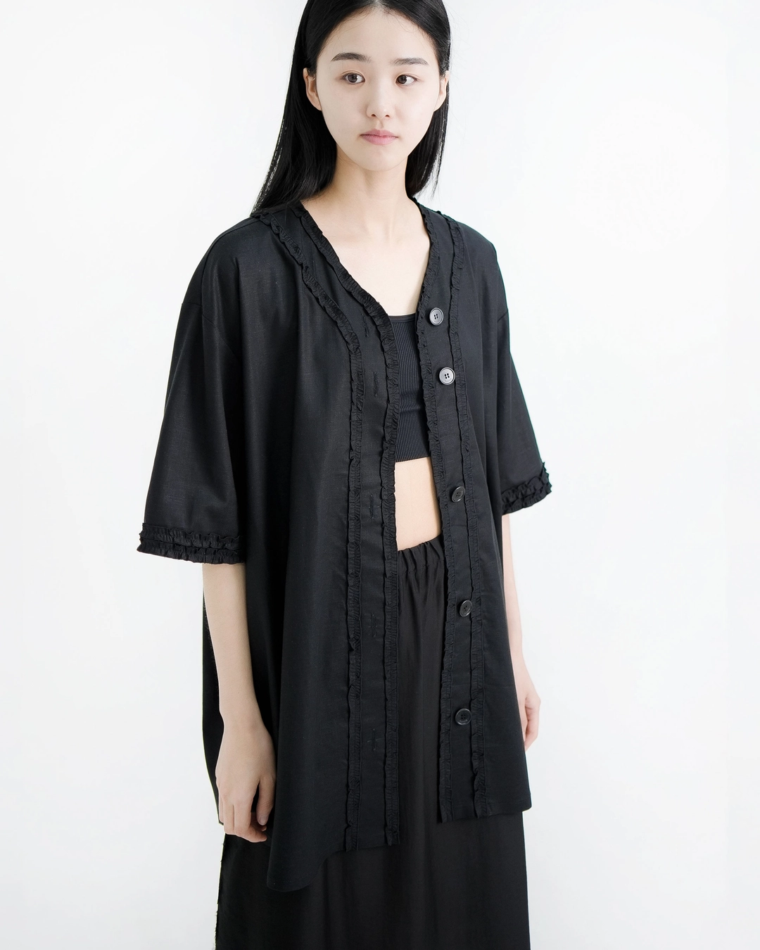 유노이아 baseball frill shirt 상품 이미지 2