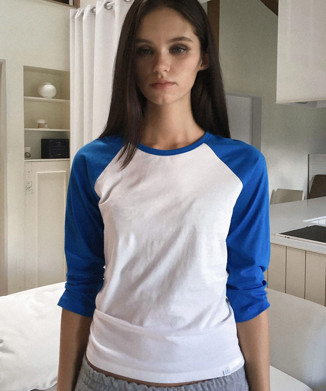 비터셀즈 [7부/오버핏] Vintage Essential Raglan Tee-Blue 상품 이미지 1