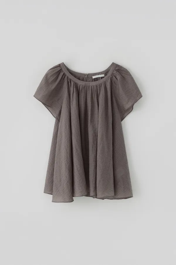 (1st re-stock) T/T Howa shirring one-piece (gray)