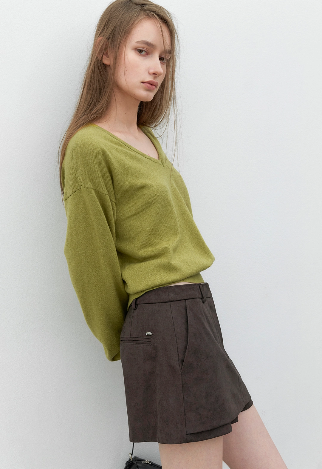 아뜰리에 나인 (Z-T-7192)COTTON&WOOL OVERFIT V-NECK KNIT 상품 이미지 3