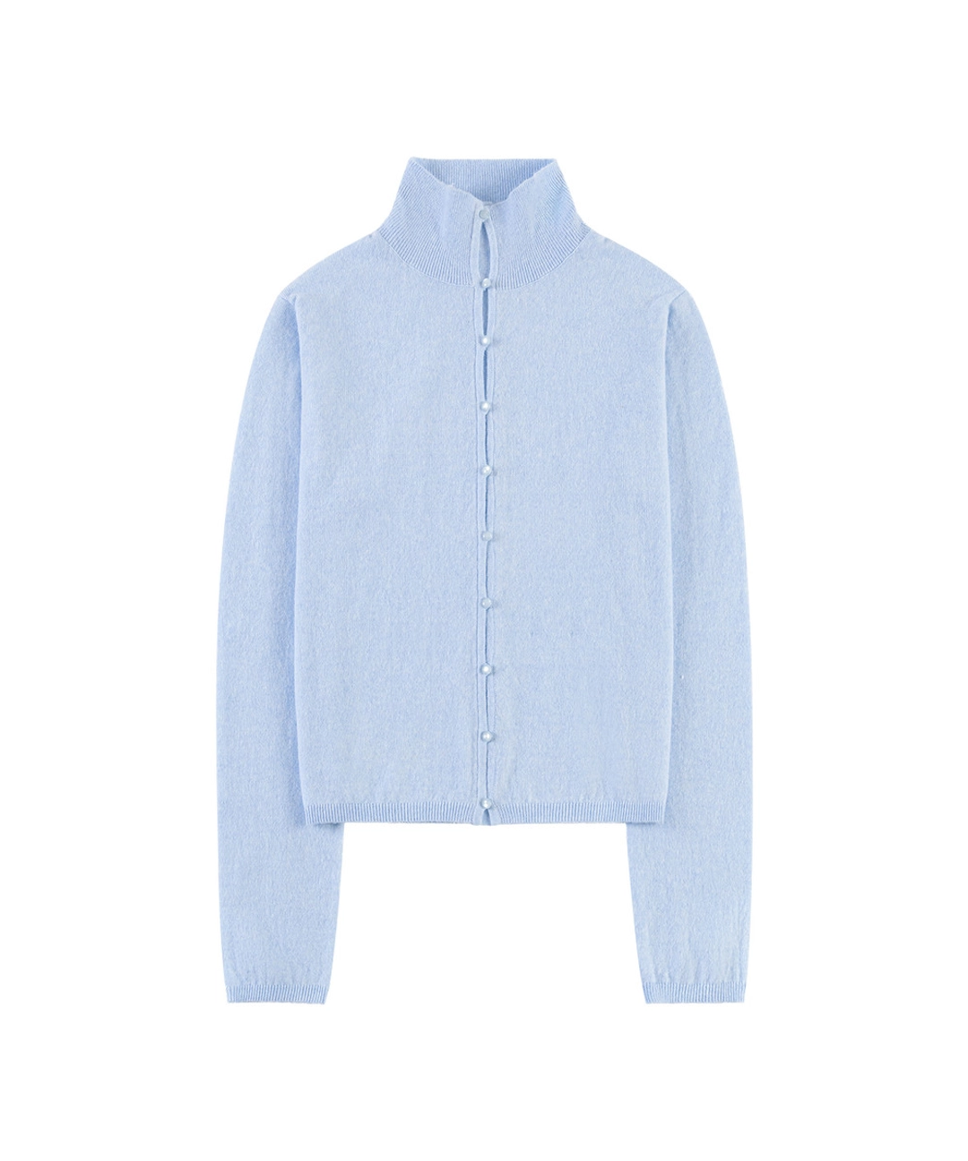 반원 아뜰리에 KN4282 울 블렌드 하이넥 카디건_Powder blue 상품 이미지 1
