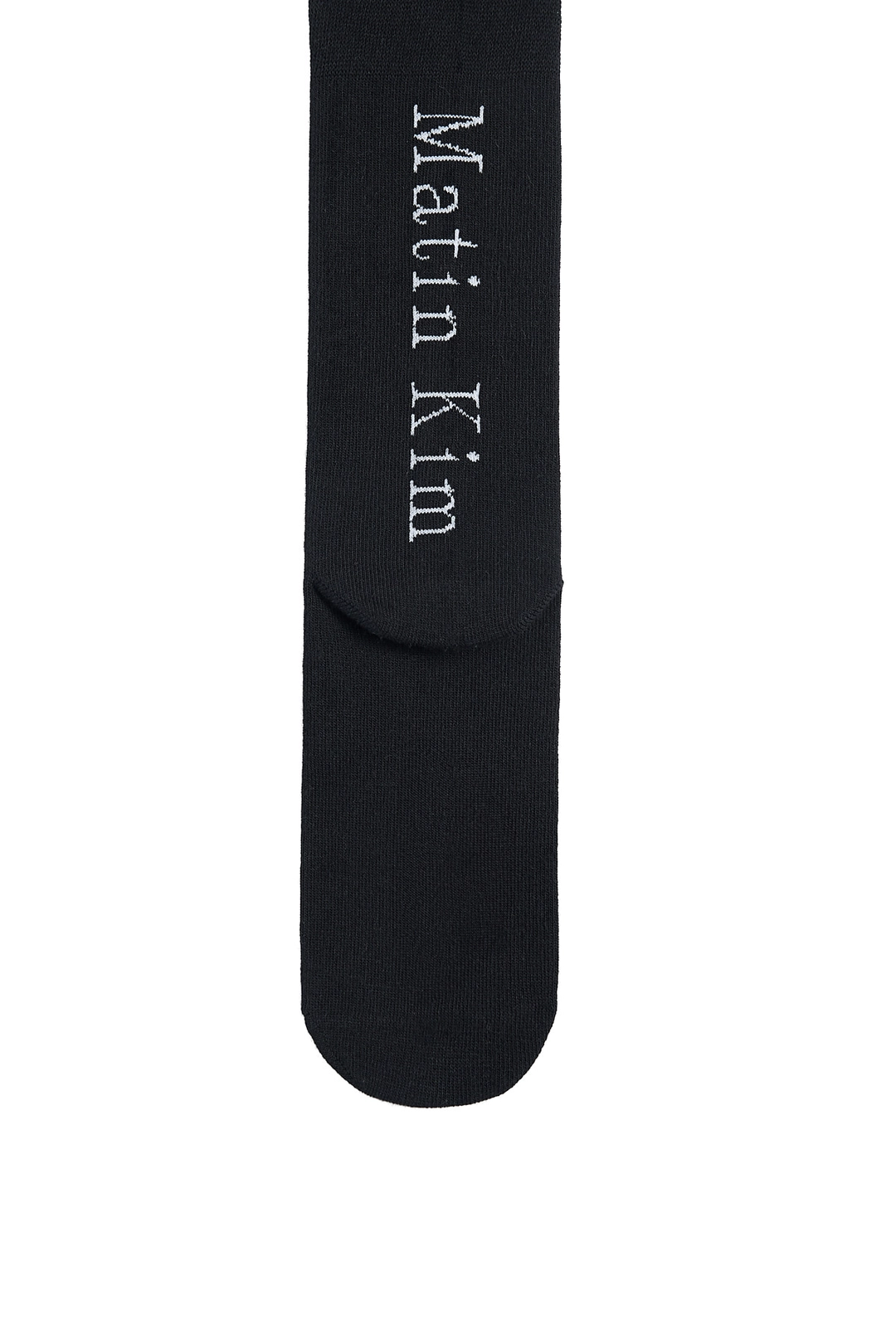 마뗑킴 LOOSE-FIT LOGO KNEE SOCKS IN BLACK 상품 이미지 3