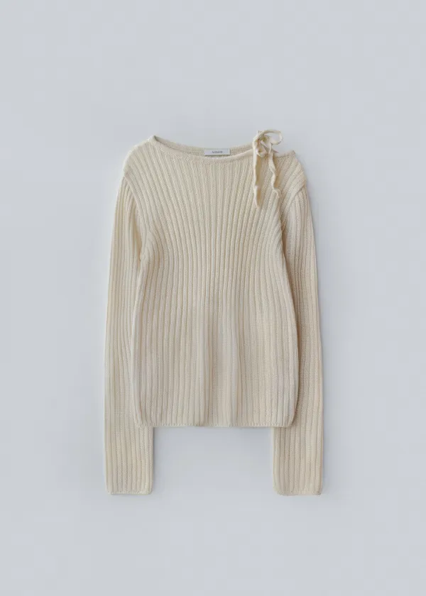 Clue one shoulder long sleeve (ecru)