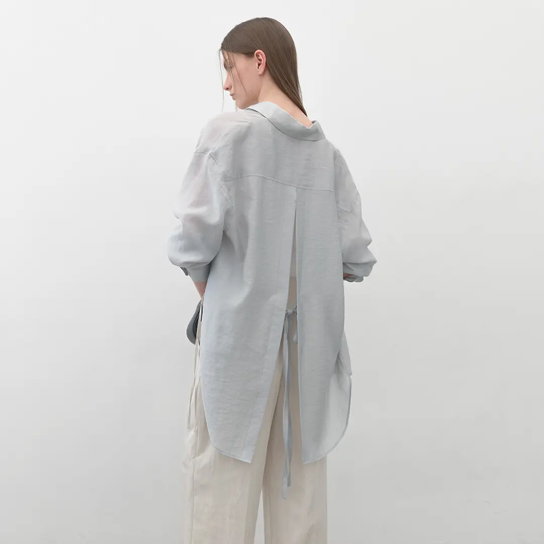 아뜰리에 나인 (BL-4300)ASTER BACK RIBBON SHIRT 상품 이미지 1