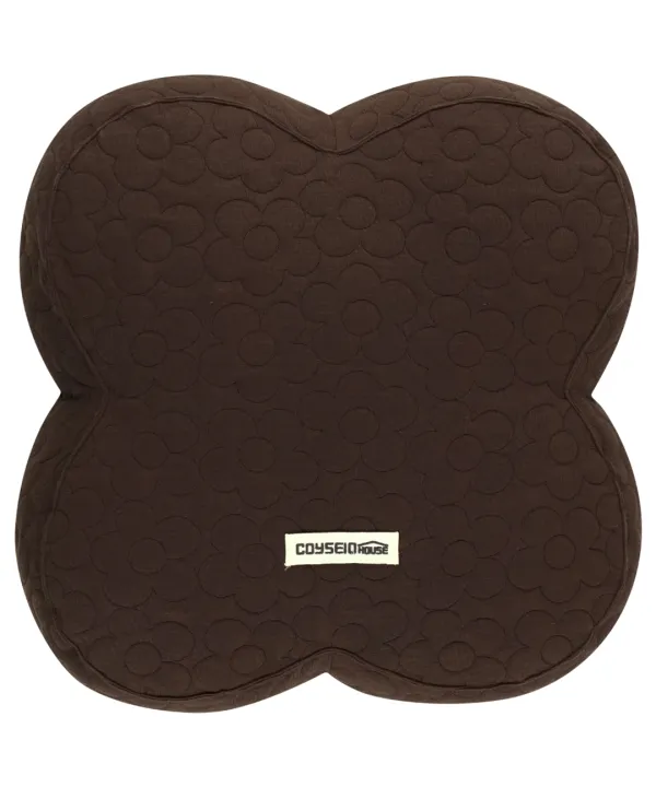 4LEAF CLOVER CUSHION BROWN
