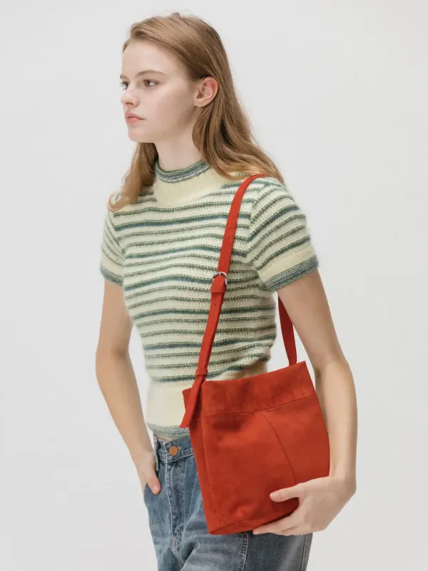 Belted Suede Bag_(Red)