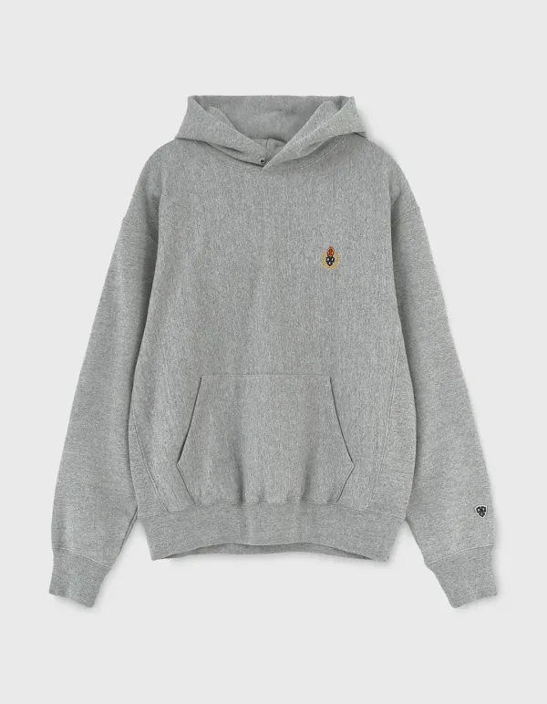 CREST 221 REVERSE HOODIE / M.Grey(5%)