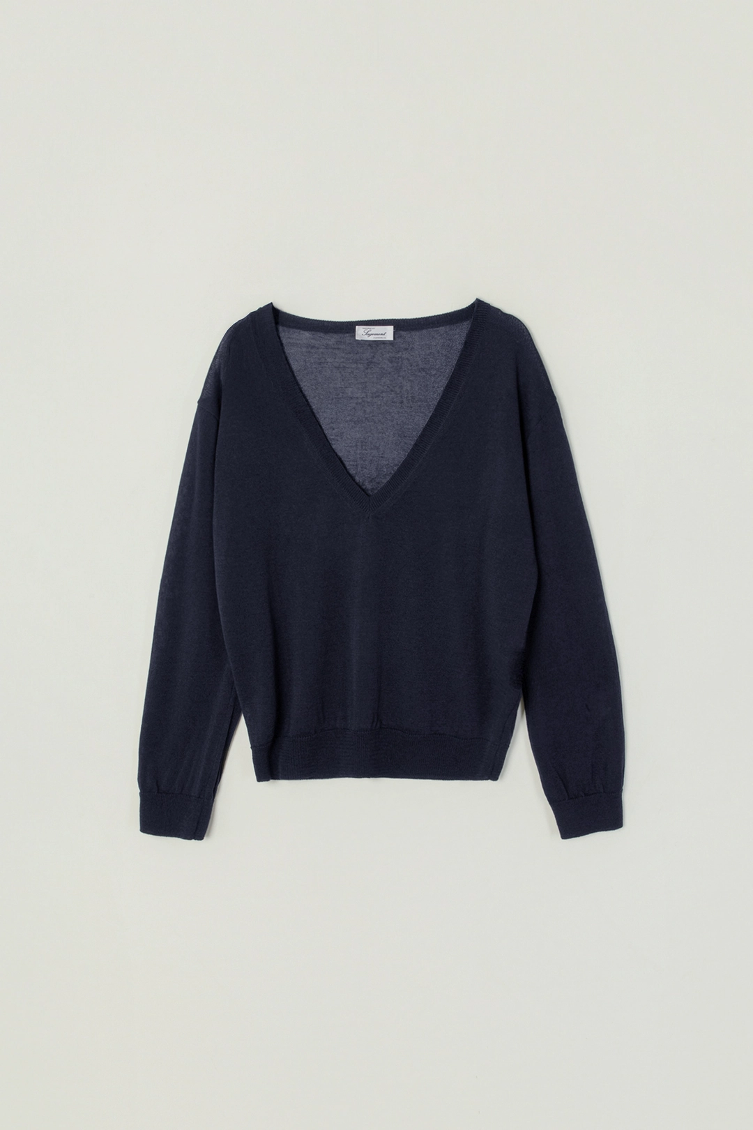 세이지먼트 [05.29 예약발송] LINLEY LINEN DEEP V-NECK KNIT_NAVY 상품 이미지 1