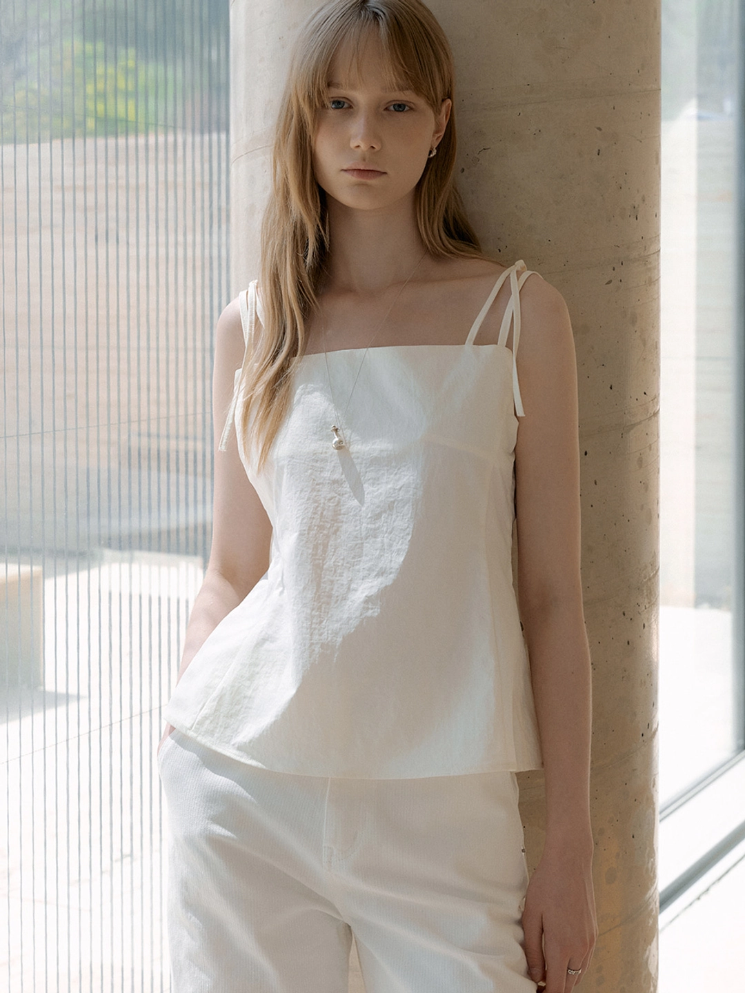 아워코모스 line sleeveless top (cream) orc 6031 상품 이미지 1