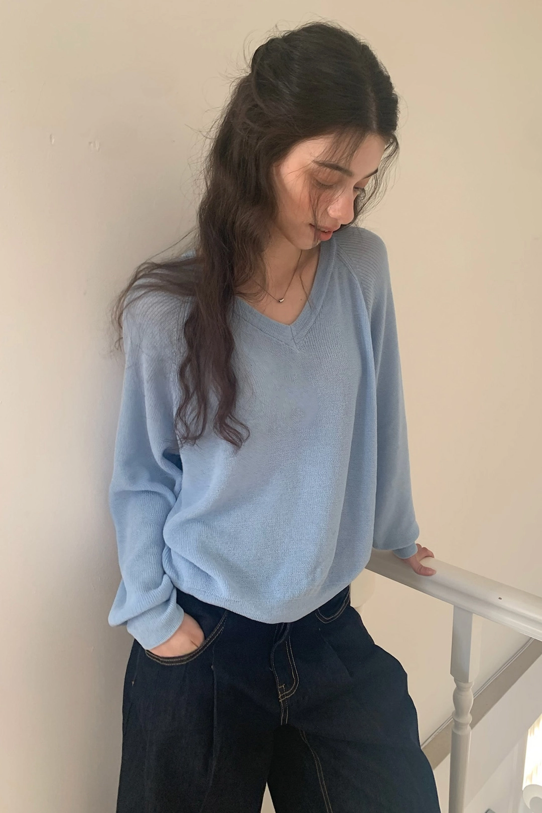 리리수 Breeze Knitsweater / Blue 상품 이미지 2