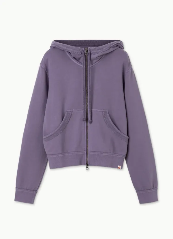 Fitted zip-up hoodie_dyed_Mulberry Purple