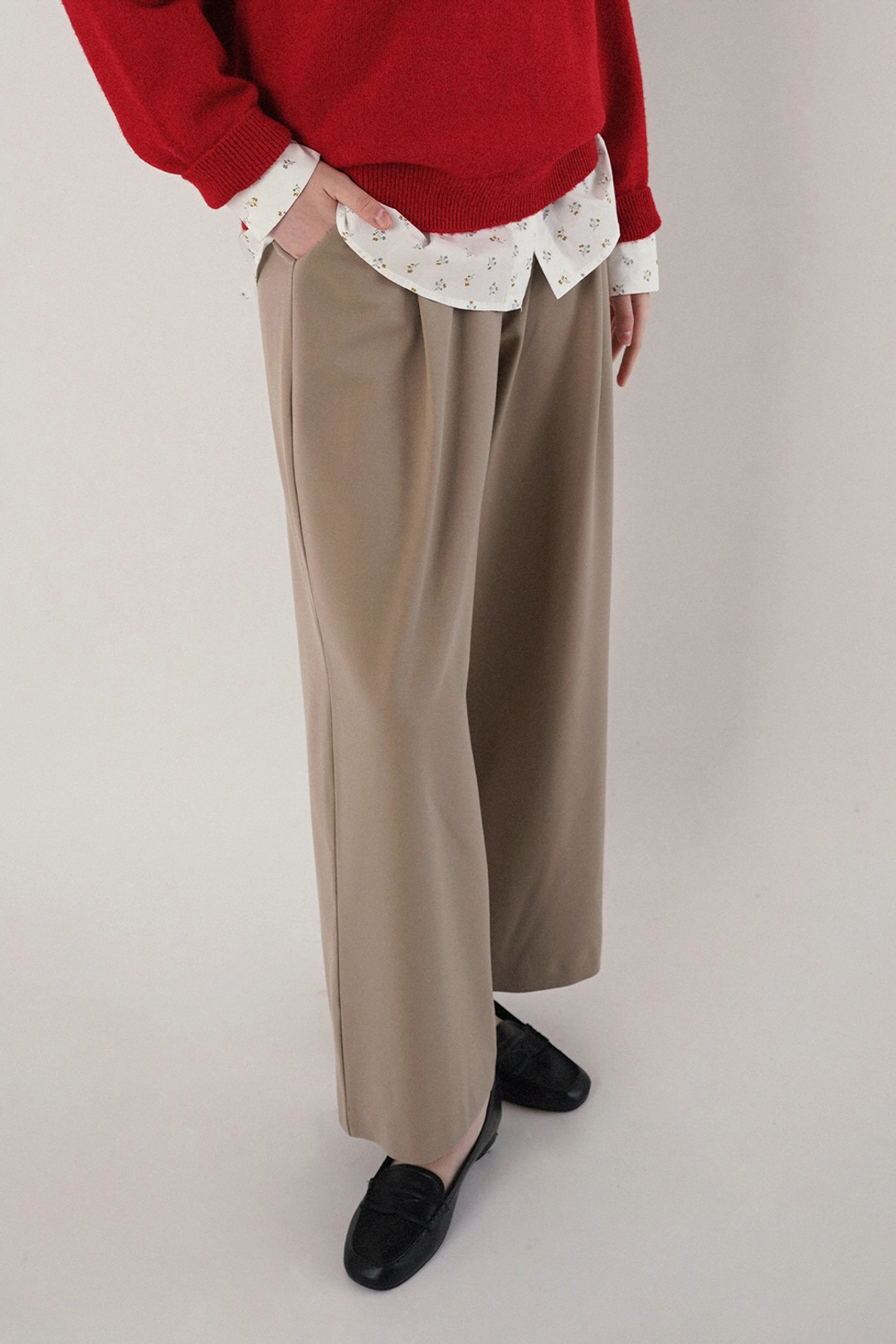위드아웃썸머 Mode wide slacks_beige 상품 이미지 2