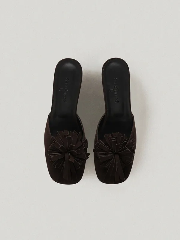 Maremma Floral Mule Brown