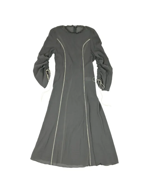 flétta 143 Voile Dress_Dusty Green