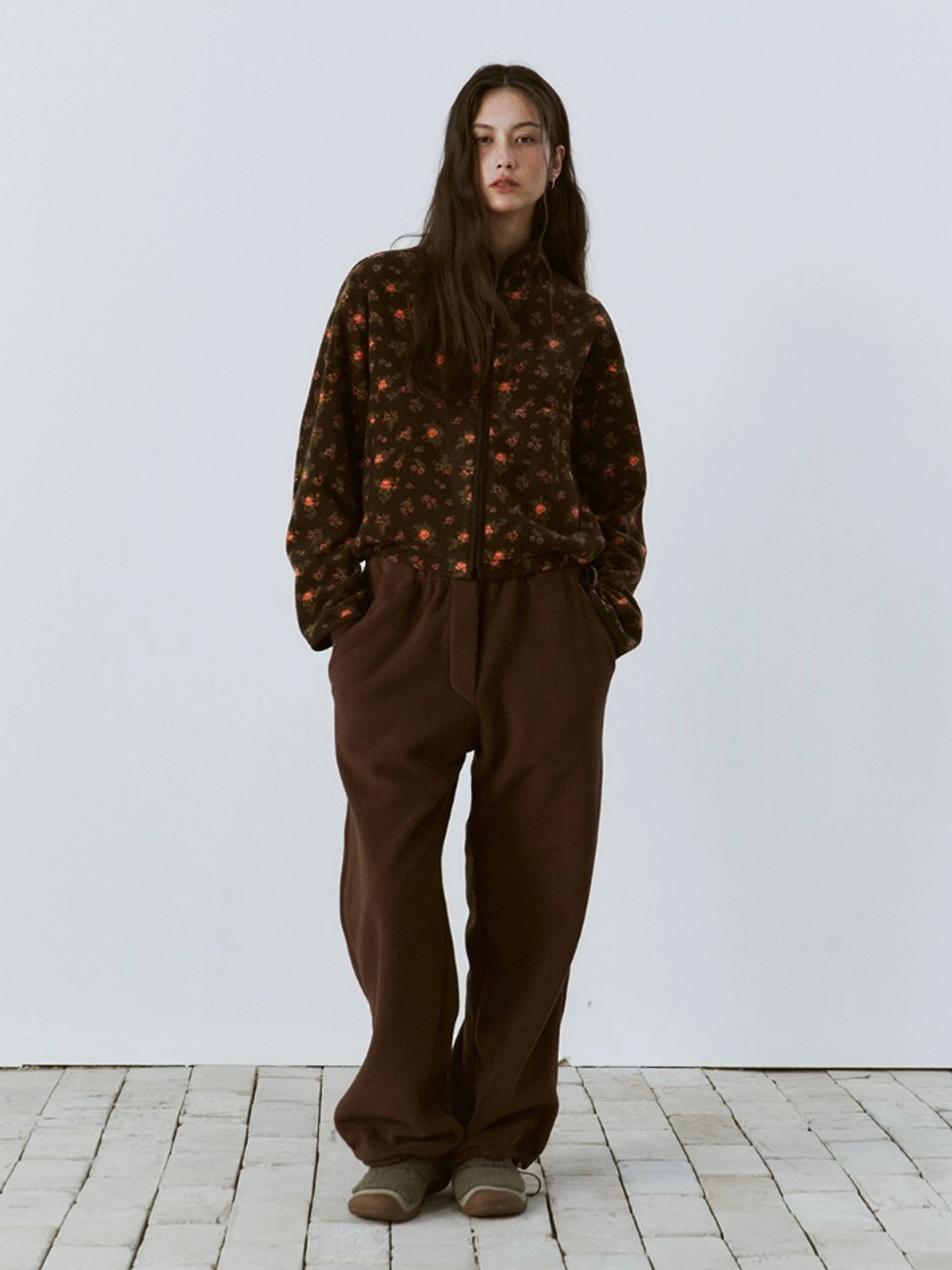 프리터 Soft Fleece Pants Brown_F254PT04 상품 이미지 1