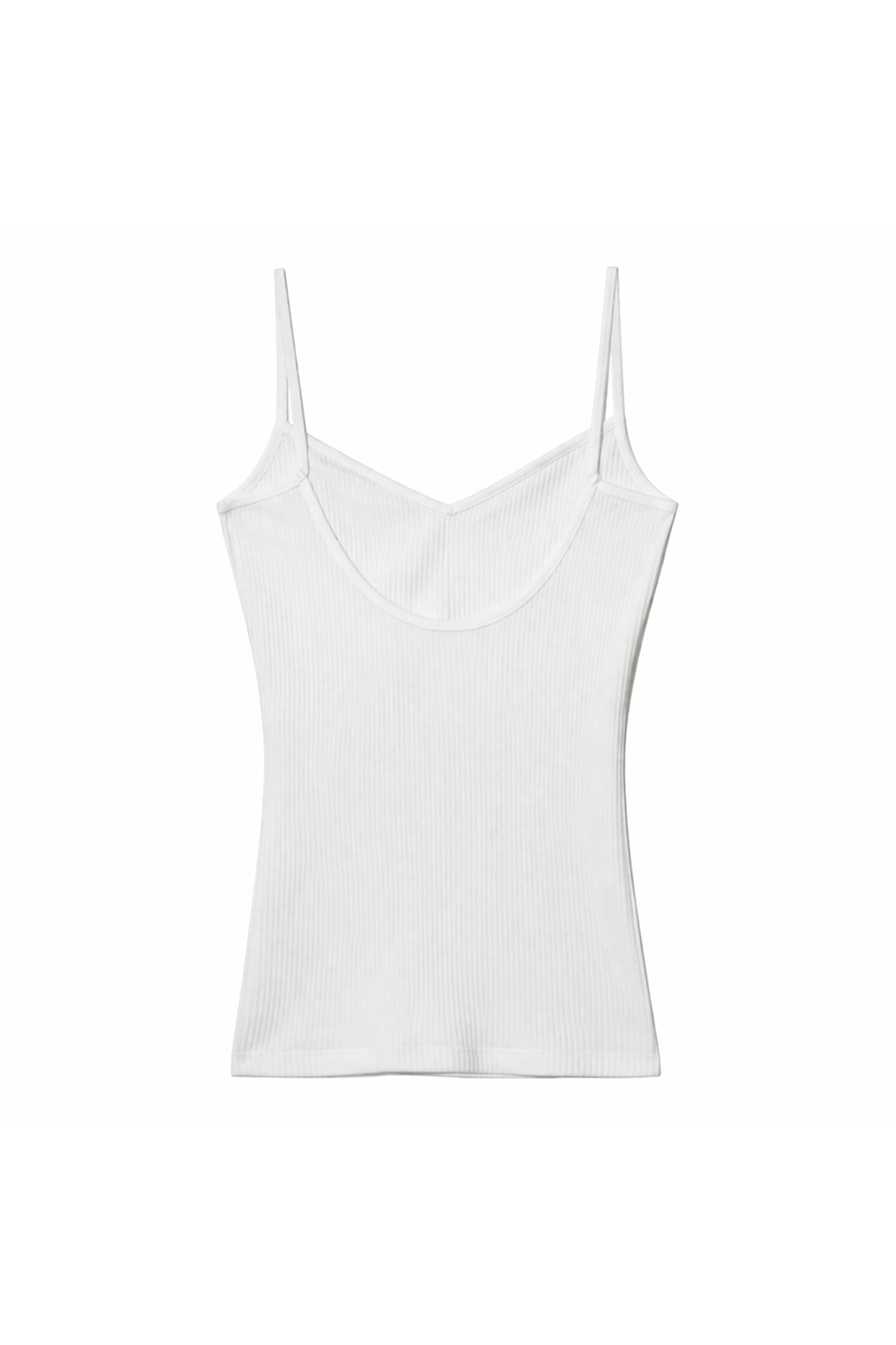 르917 BASIC RIBBED TANK TOP [WHITE] 상품 이미지 1