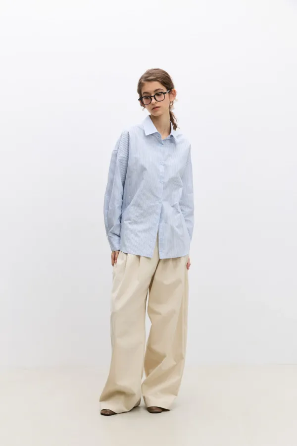 Grid Shirt / Blue Stripe
