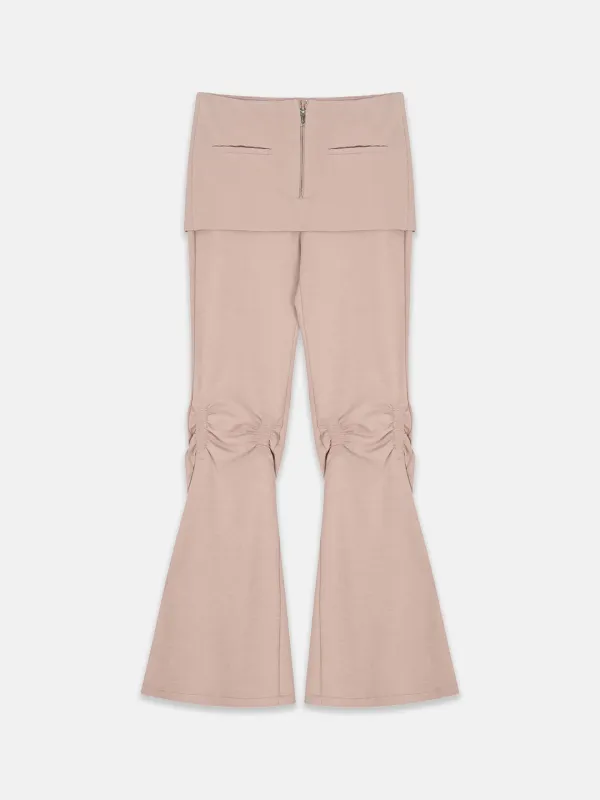EXPOSURE ZIP SWEAT SKIRT PANTS APRICOT