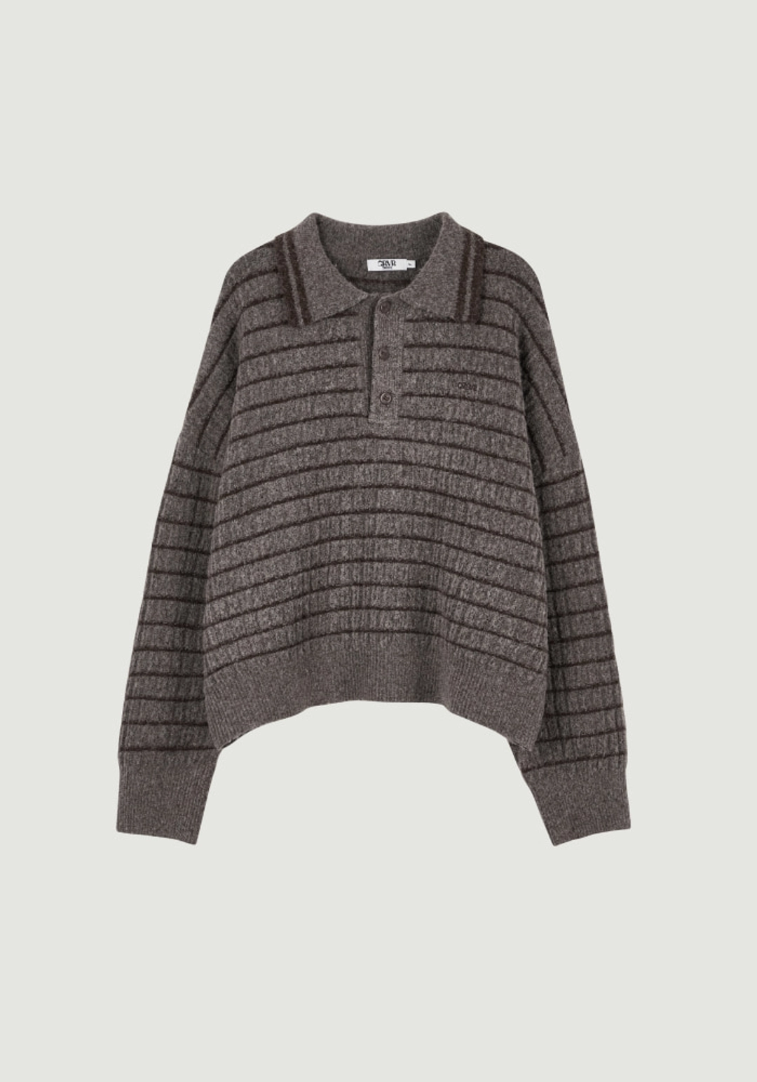 그로브 ESTELLE STRIPE COLLAR KNIT 상품 이미지 1