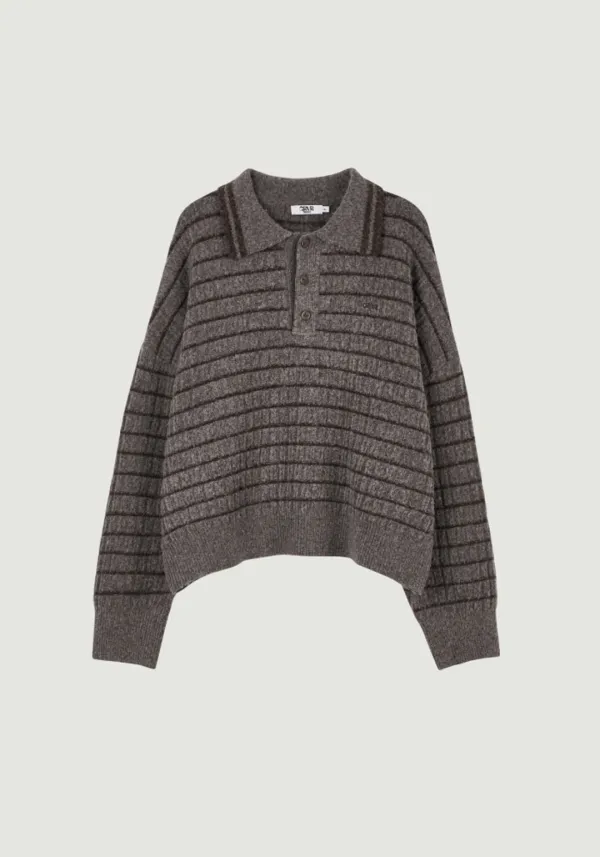 ESTELLE STRIPE COLLAR KNIT