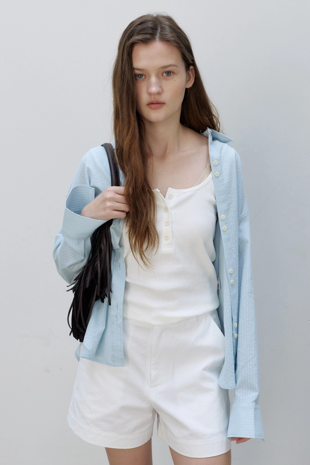 브렌다 브렌든 renee summer shirts - light blue 상품 이미지 2