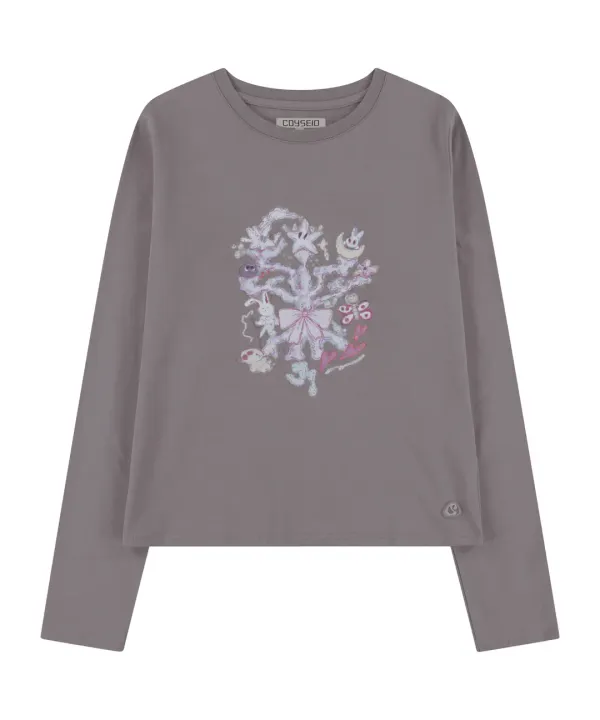 CORAL LONGSLEEVES PURPLE GREY