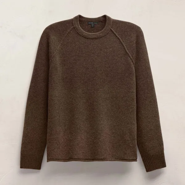 Recycled Cashmere Crew Sweater - Porcupine